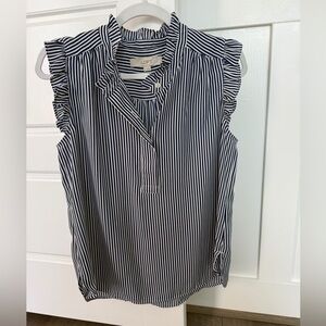 Loft Striped Blouse Size Small